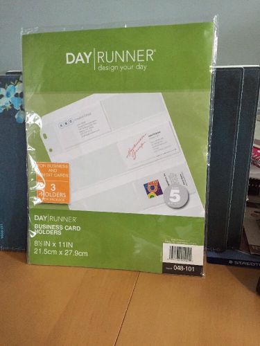 Day Runner Size 5 Business Card Holders (2 Packs)