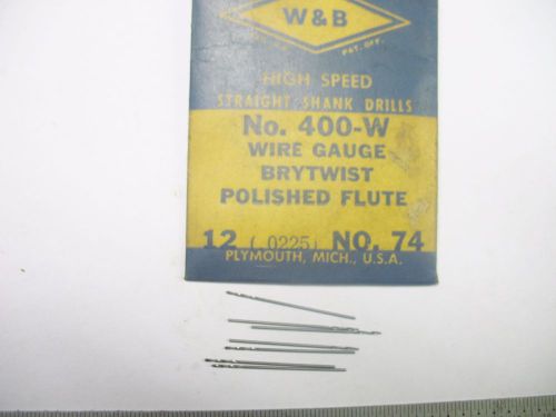 7 - NEW  74 (.0225) USA MADE WHITMAN &amp; BARNES  SMALL DRILLS