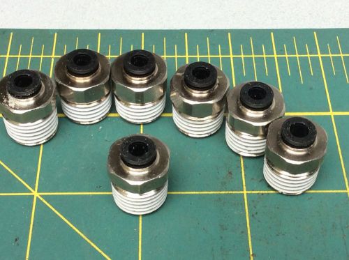 Legris 3175 04 14 Push-In Connector 4mm-5/32 Tube x 1/4 NPT  QTY 7 #61062