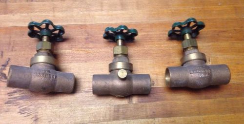 3 UNUSED VINTAGE BRASS GATE VALVES PLUMBING GATED WATER VALVE