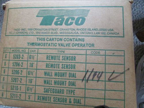 Case of 6 taco- 5206-2  5204-2 thermostatic valve case of six in  box for sale