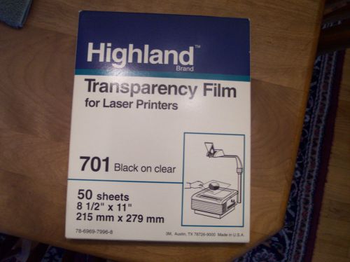 100+ HIGH LAND TRANSPARENCY FILM  #  701 FOR LASER PRINTERS