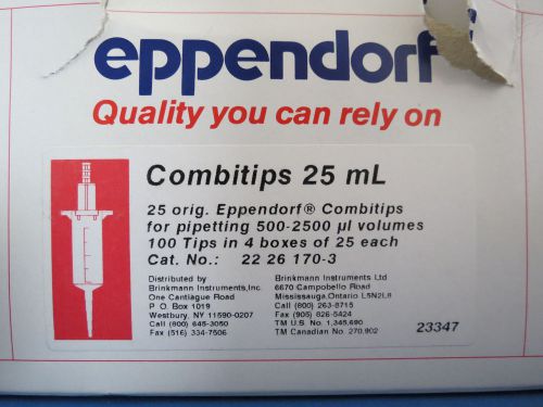 Box/25 Eppendorf 25mL Combitips # 22 26 170-3