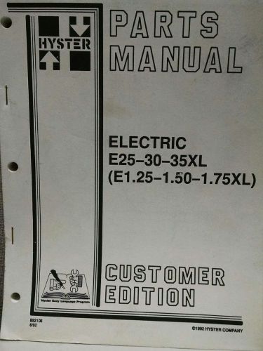 Hyster Forklift parts manual model E25-35XL