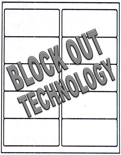 100 dcc® generic blockout shipping labels white  2&#034; x 4&#034; (fits #5163 template) for sale