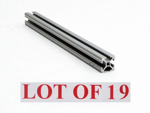 LOT OF 19 80/20 INC 1&#034; x 1&#034;  T-SLOT PROFILE ALUMINUM EXTRUSION 11-3/8&#034; STOCK BAR