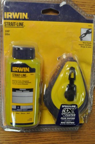 IRWIN Strait-Line Chalk Line Reel 100 ft 64494 NOB FAST SHIP! C23