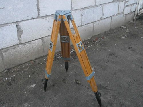 HEAVY LARGE SOVIET VINTAGE wooden TRIPOD for THEODOLITE