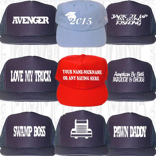 Custom Print Hat Company Business Personnal Family Trucker Save Skull Cap Fish