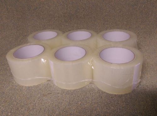 Wide acrylic hi-tack packing / shipping tape -- 6 rolls--2.83in wide for sale