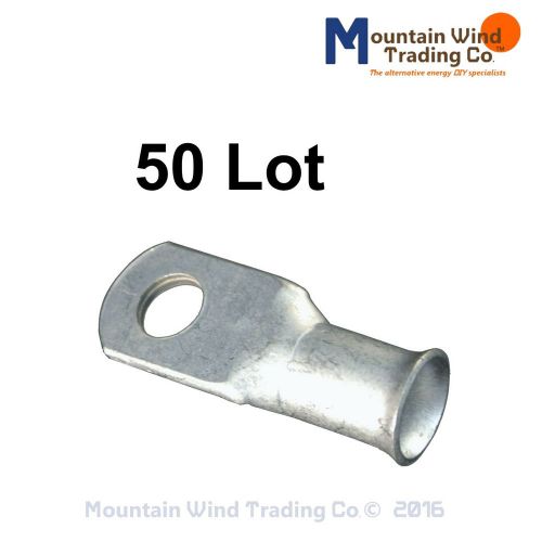 50 - 6 gauge  x 5/16&#034;  tinned copper lug battery cable connector terminal for sale