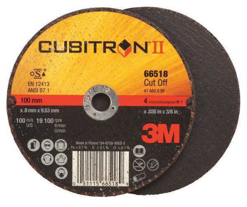 3M (COW) Cut-Off Wheel T1 66518, 4 in x .035 in x 3/8 in, 25 per inner