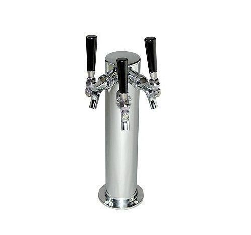 Triple tap 3 faucet stainless steel draft beer tower homebrew kegerator for sale