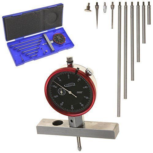 iGaging Depth Gauge Dial Indicator 0-22&#034; Measuring Range, 0.0005&#034; Resolution,