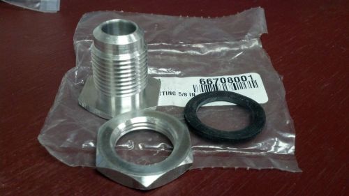 COOLER, FREEZER, EVAPORATOR COIL DRAIN FITTING w/GASKET &amp; NUT, 5/8 SAE FLARE