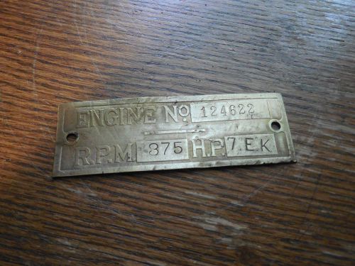 7 HP HERCULES ORIGINAL NAMEPLATE TYPE EK THROTTLING GOVERNOR ENGINE KEROSENE