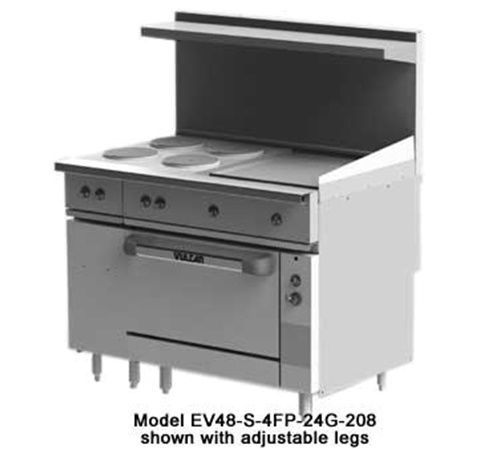 Vulcan EV48-S-4FP24G480 Restaurant Range electric 48&#034; (4) 2.0kW French hot...