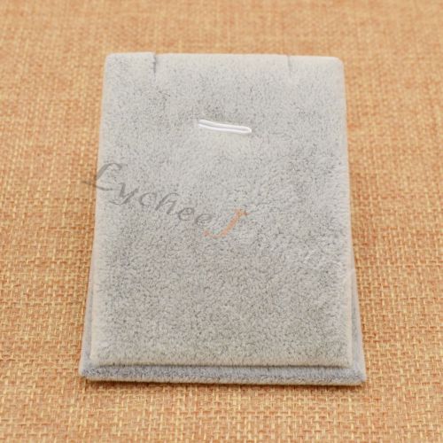 Jewellery Necklace Chain Pendant Display Holder Gray Lint Storage Case