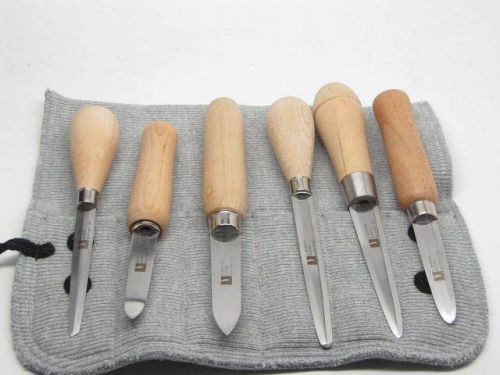6 oyster knives ny, new haven, virginia, chesapeak, gulf, providence sack ups for sale