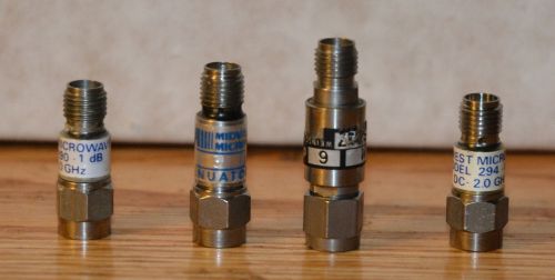 Lot of 4 Attenuators SMA - 1db 3db 6db &amp; 20db