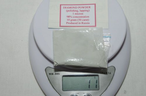 Diamond powder (for polishing and lapping) 1.0 micron 50 carat (10 gram) for sale