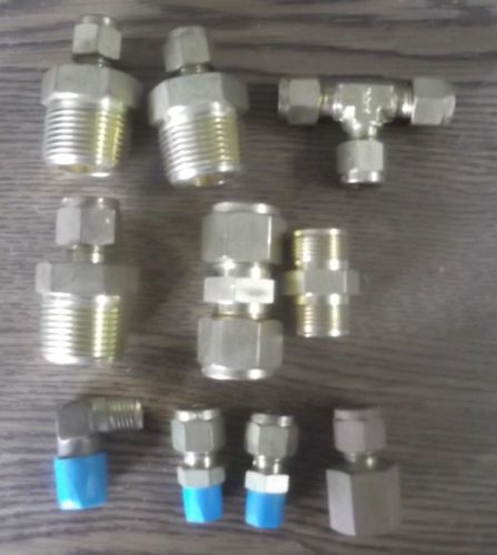 10 Brass Swagelok Fittings