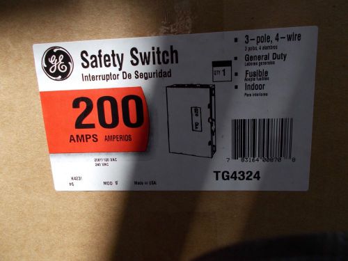 general electric TG4324 200a 240v 3p4w fusible disc indoor