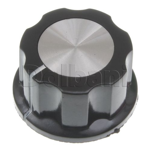 2pcs @$6.50 MF-A03 New Vintage Mixer Knob Black Chrome Top and White Stripe 6 mm