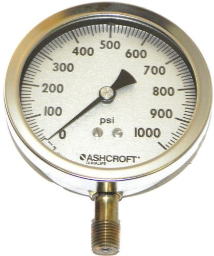 NIB ASHCROFT 35-1009-AW-02L-1000#-XLJ INDUSTRIAL DURALIFE GAUGE 3-1/2&#039;&#039;