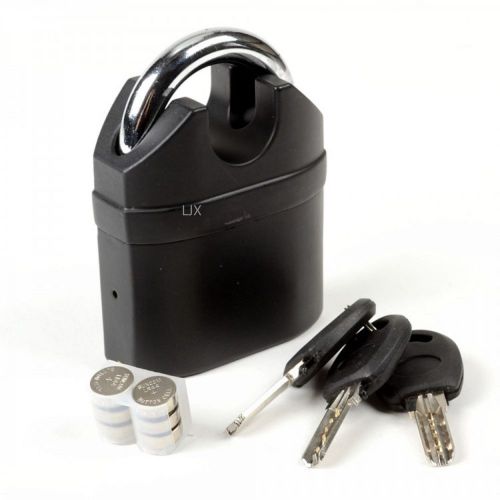 High Security Short Shackle Padlock w/ Anti Theft 110dB Siren Alarm