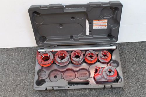 RIDGID 12-R PIPE THREADER SET W/ 6 DIES 1/2&#034;, 3/4&#034;, 1&#034;, 1-1/4&#034;, 1-1/2&#034;,  2&#034;