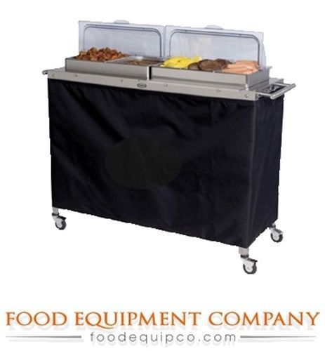 Cadco CBC-5RT CBC5RT Grand Buffet Warming Cart w/ Clear Rolltop Lids