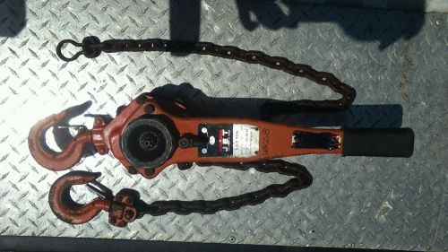 Jet jlp-150-5, 1-1/2 ton chain lever hoist 5&#039; lift for sale