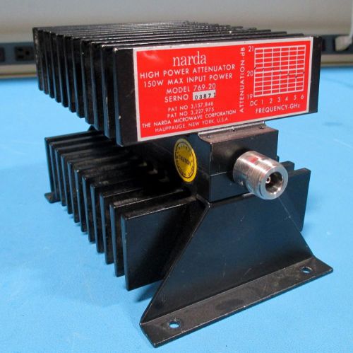 Narda 769-20 Type N High Power Bi-Directional Coaxial Attenuator 150W