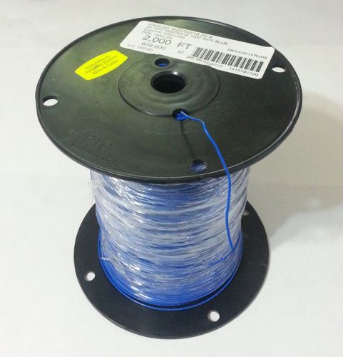 2000ft 20awg m22759/18-20-6 etfe hook-up wire blue 150c stranded mil spec  -new- for sale