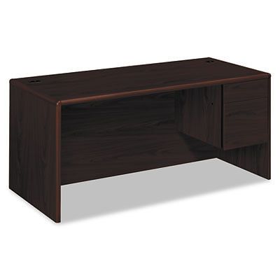 10700 Series &#034;L&#034; Desk, 3/4 Right Pedestal, 66w x 30d x 29 1/2h, Mahogany