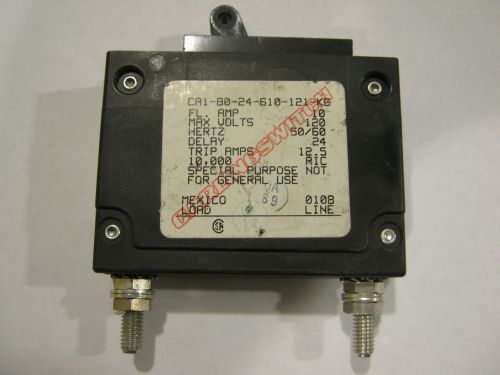 CARLINGSWITCH CA1-B0-24-610-121-KG CIRCUIT BREAKER 10A PANEL MT