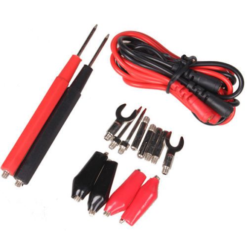 16pcs Set Multifunction Digital Multimeter Probe Test Lead Cable Alligator Clip