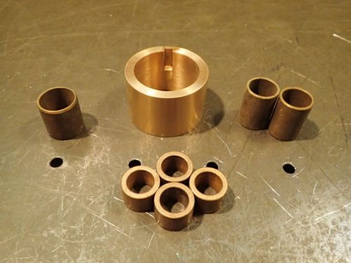 8 Pc Lot Bronze Bushing Bearing Insert Sleeves - See Description for Sizes