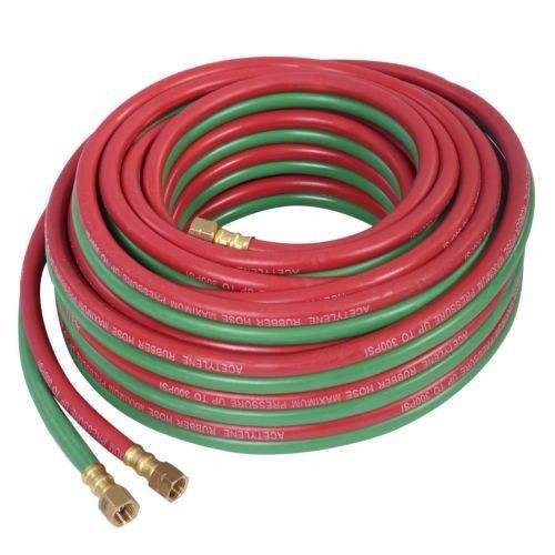 Twin Welding Torch Hose Oxy Acetylene Oxygen Cutting Industrial 300PSI 50ft 1/4