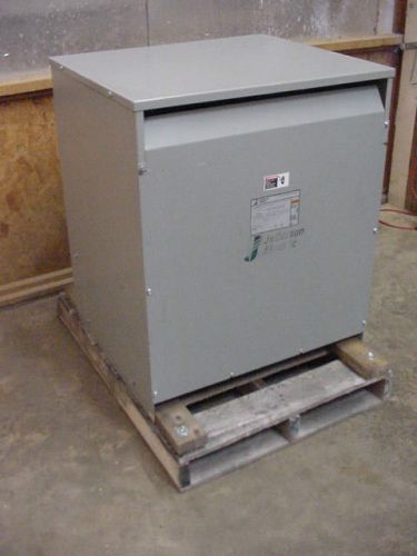 Jefferson electric 125 kva 3 p transformer 480 v delta to 240 v delta for sale