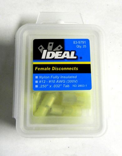 Ideal female disconnects  nylon fully insulated 300v 25pcs nib for sale