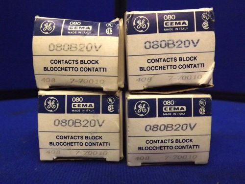 GENERAL ELECTRIC CONTACT BLOCK 080B20V LOT OF 4