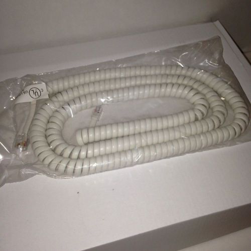 Replacement white handset cord 25 ft. for panasonic kx-t, kx-dt, kx-nt phones for sale