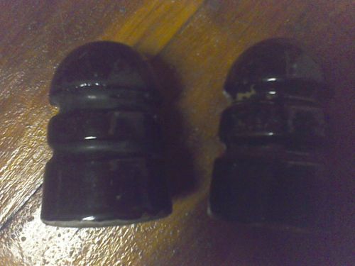 Vintage Ceramic Brown wire insulators telephone pole