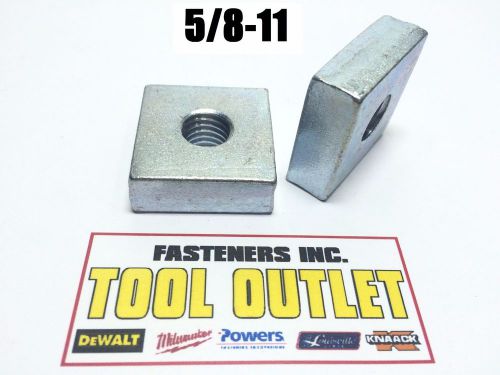 (#4844) p1961 5/8&#034;-11 x 1-1/4 x 1-1/4 square nuts for unistrut channel (10 pack) for sale