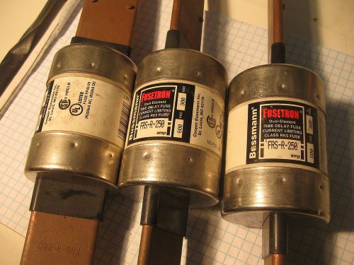 3 pcs FRS-R-250 Fuses 250A, 600VAC Bussmann TD Class RK5 Cur Lim (101)