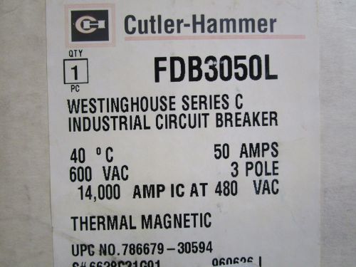 CUTLER-HAMMER CIRCUIT BREAKER 50AMPS FDB3050L *NEW IN BOX*