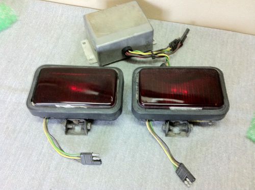 SHO-ME Halogen red emergency lights, fire vehicle w/ transformer and brackets