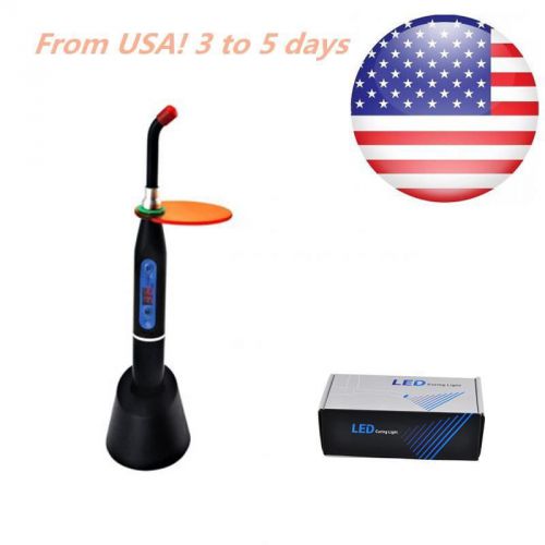 From usa!! dental 5w wireless cordless led curing light lamp 1500mw - black for sale